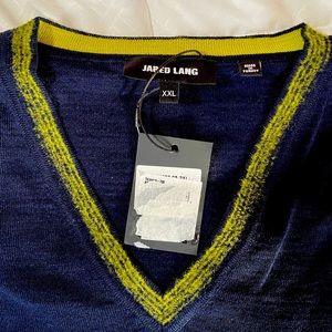 Jared Lang NWT Mens XXL V-neck Sweater